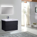 Load image into Gallery viewer, Brooklyn Floating / Wall Mounted Bathroom Vanity - Rich Black With Reinforced Acrylic Sink