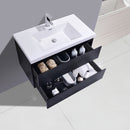 Load image into Gallery viewer, Brooklyn Floating / Wall Mounted Bathroom Vanity - Rich Black With Reinforced Acrylic Sink