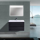 Load image into Gallery viewer, Brooklyn Floating / Wall Mounted Bathroom Vanity - Rich Black With Reinforced Acrylic Sink