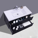 Load image into Gallery viewer, Brooklyn Floating / Wall Mounted Bathroom Vanity - Rich Black With Reinforced Acrylic Sink