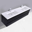 Load image into Gallery viewer, Brooklyn Floating / Wall Mounted Bathroom Vanity - Rich Black With Reinforced Acrylic Sink