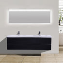 Load image into Gallery viewer, Brooklyn Floating / Wall Mounted Bathroom Vanity - Rich Black With Reinforced Acrylic Sink