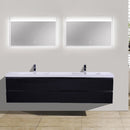 Load image into Gallery viewer, Brooklyn Floating / Wall Mounted Bathroom Vanity - Rich Black With Reinforced Acrylic Sink