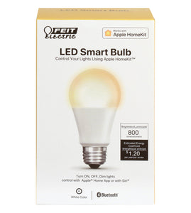 LED Apple HomeKit A19 60W Eq., 800 Lumens, 25,000 Life Hours, 2700K