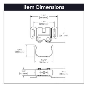 Magnetic Door Catch 1-3/8 Inch Center to Center Cadmium - Hickory Hardware