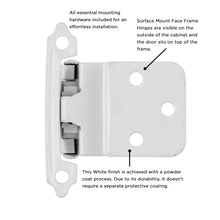 Load image into Gallery viewer, Hinge 3/8 Inch Inset Surface Face Frame Self-Close (2 Hinges/Per Pack) - Hickory Hardware