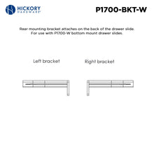 Load image into Gallery viewer, Bracket for Drawer Slide P1700-W / P1750-W (1 Pair) in White - Hickory Hardware