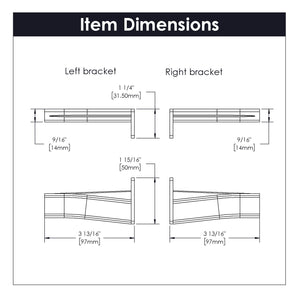 Bracket for Drawer Slide P1700-W / P1750-W (1 Pair) in White - Hickory Hardware