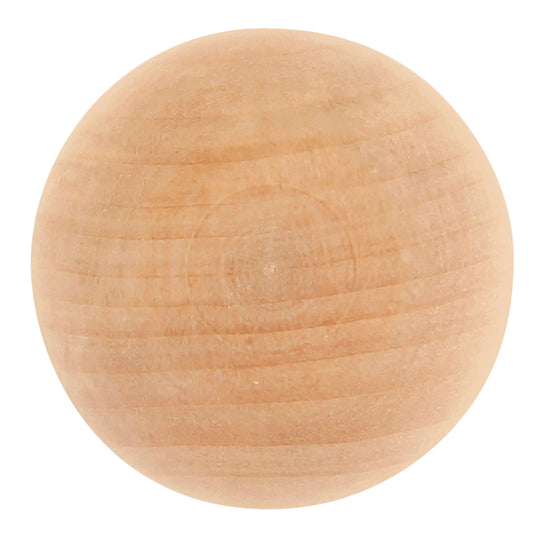 Wood Knob 1-1/4 Inch Diameter (2 Pack) - Natural Woodcraft Collection