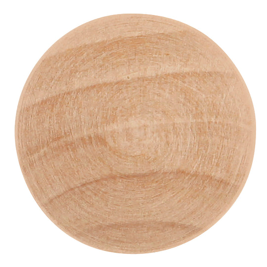 Wood Knob 1 Inch Diameter (2 Pack) - Natural Woodcraft Collection