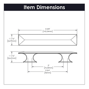 Cabinet Pull - 3 Inch & 3-3/4 Inch (96mm) Center to Center - Hickory Hardware