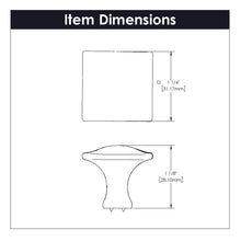 Load image into Gallery viewer, Knob 1-1/4 Inch Square - Craftsman Collection