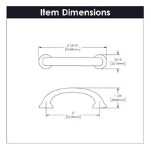 Load image into Gallery viewer, Kitchen Door Handle - 3 Inch Center to Center - Hickory Hardware