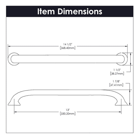 Appliance Pull - 13 Inch Center to Center - Hickory Hardware