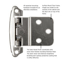 Load image into Gallery viewer, Door Hinges 3/8 Inch Inset Surface Face Frame Self-Close (2 Hinges/Per Pack) - Hickory Hardware -
