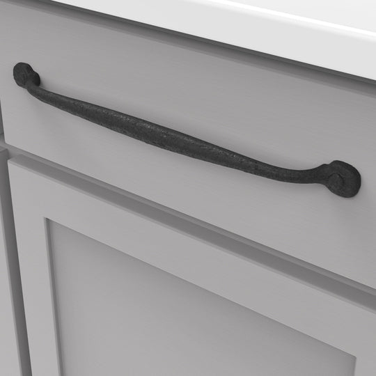 Black Cabinet Pull - 12 Inch Center to Center - Hickory Hardware