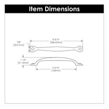 Load image into Gallery viewer, Black Cabinet Pull - 6-5/16 Inch (160mm) Center to Center - Hickory Hardware