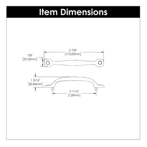 Cabinet Pull - 5-1/16 Inch (128mm) Center to Center - Hickory Hardware