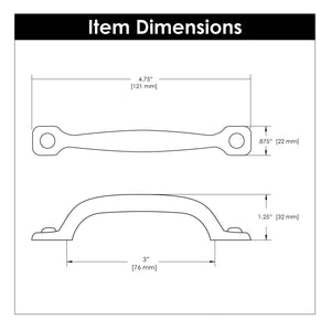 Cabinet Pull 3 Inch Center to Center - Refined Rustic Collection