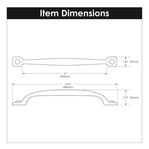 Cabinet Appliance Pull 12 Inch Center to Center - Refined Rustic Collection