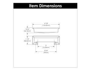 Cup Cabinet Pulls 3 Inch & 3-3/4 Inch (96mm) Center to Center - Hickory Hardware - Studio Collection