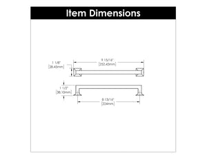 Cabinet Pull 8-13/16 Inch (224mm) Center to Center - Studio Collection