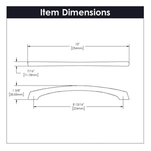 Cabinet Pull 8-13/16 Inch (224mm) Center to Center - Greenwich Collection