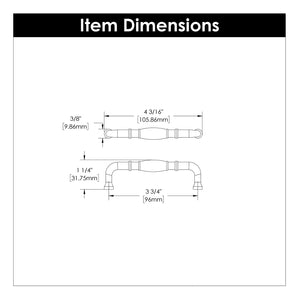 Cabinet Pull 3-3/4 Inch (96mm) Center to Center - Williamsburg Collection