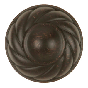 Oil Rubbed Bronze Door Knob 1-5/16 Inch Diameter - French Country Collection