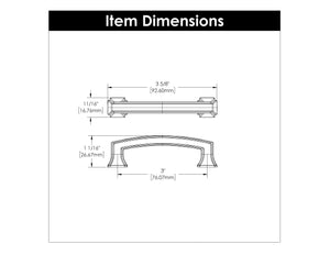 Cabinet Pull 3 Inch Center to Center - Bridges Collection