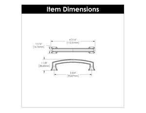 Cabinet Pull 3-3/4 Inch (96mm) Center to Center - Bridges Collection