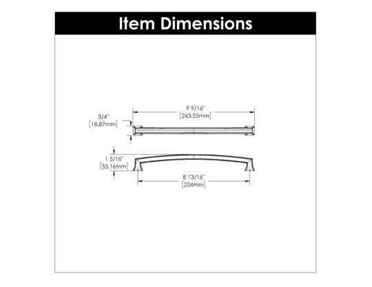 Cabinet Pull 8-13/16 Inch (224mm) Center to Center - Bridges Collection