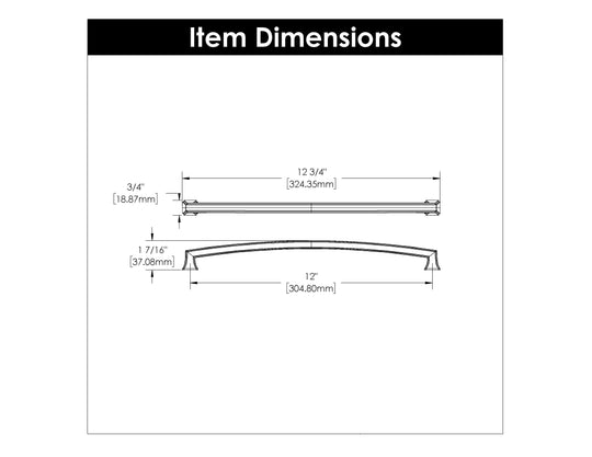 Cabinet Pull 12 Inch Center to Center - Bridges Collection