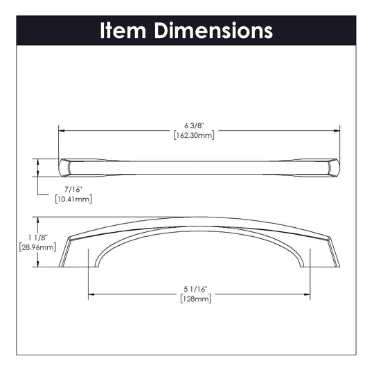 Cabinet Pull 5-1/16 Inch (128mm) Center to Center - Greenwich Collection