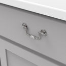 Load image into Gallery viewer, Rosette Backplate Pull 3-1/2 Inch Center to Center in Silver Stone - Manor House Collection