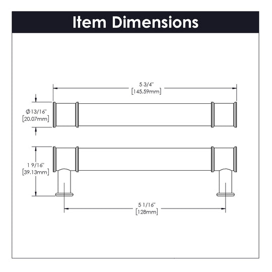 Cabinet Pull 5-1/16 Inch (128mm) Center to Center - Midway Collection