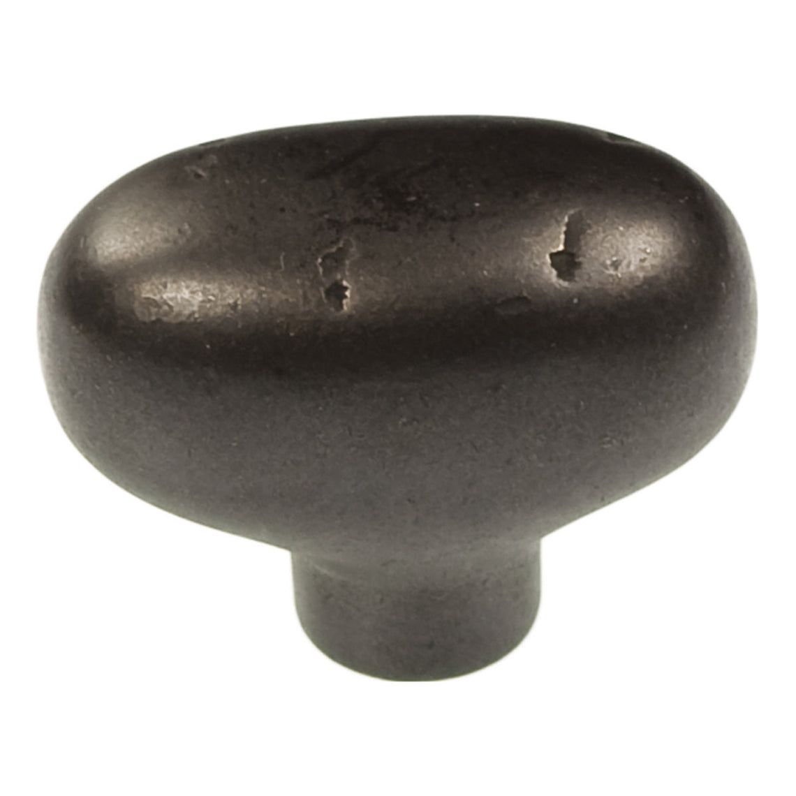 Drawer Knob 1-7/8 Inch x 1 Inch in Black Iron - Carbonite Collection