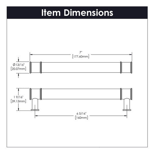 Cabinet Pull 6-5/16 Inch (160mm) Center to Center - Midway Collection