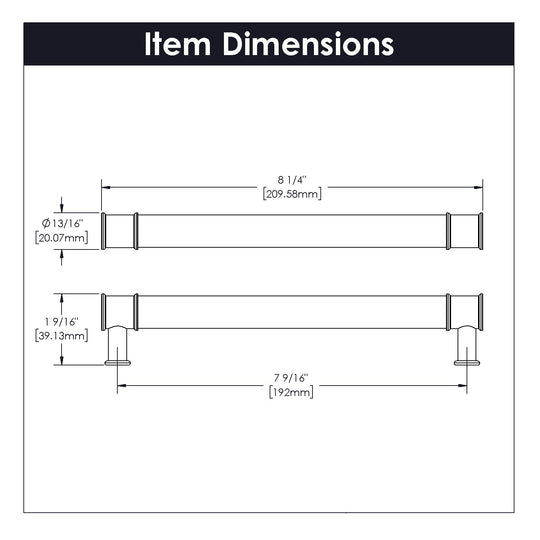 Cabinet Pull 7-9/16 Inch (192mm) Center to Center - Midway Collection