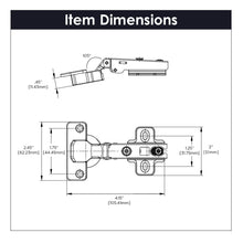 Load image into Gallery viewer, Hinge Concealed Full Overlay Frameless Self-Close in Polished Nickel - Hickory Hardware