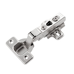 Hinge Concealed Half Overlay Frameless Self-Close Snap On in Polished Nickel - Hickory Hardware