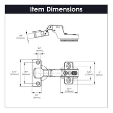 Load image into Gallery viewer, Hinge Concealed Full Inset Frameless Self-Close in Polished Nickel - Hickory Hardware