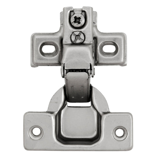 Hinge Concealed 1/2 Inch Overlay Face Frame Self-Close in Polished Nickel - Hickory Hardware