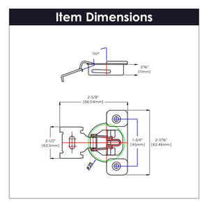 Concealed Hinge 1/2 Inch Overlay Face Frame Self-Close in Polished Nickel - Hickory Hardware