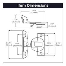 Load image into Gallery viewer, Hinge Concealed 1-3/8 Inch Overlay Face Frame Self-Close in Polished Nickel - Hickory Hardware