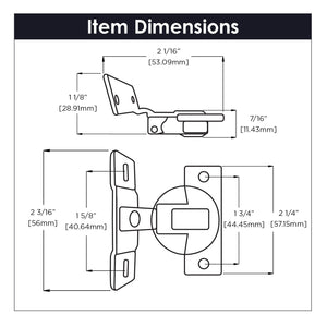 Hinge Concealed 1-3/8 Inch Overlay Face Frame Self-Close in Polished Nickel - Hickory Hardware