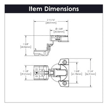 Load image into Gallery viewer, Hinge Concealed 1-1/4 Inch Overlay Face Frame Self-Close in Polished Nickel - Hickory Hardware