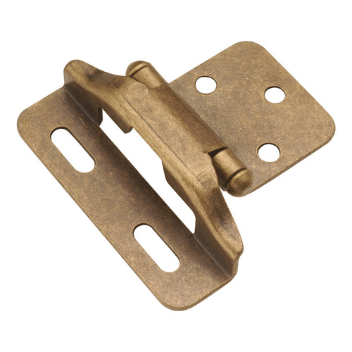 Semi Concealed Cabinet Hinges 1/2 Inch Overlay Face Frame Full Wrap Self-Close (2 Hinges/Per Pack) - Hickory Hardware