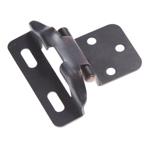Semi Concealed Cabinet Hinges 1/2 Inch Overlay Face Frame Full Wrap Self-Close (2 Hinges/Per Pack) - Hickory Hardware