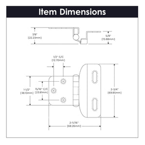 Semi Concealed Cabinet Hinges 1/2 Inch Overlay Face Frame Full Wrap Self-Close (2 Hinges/Per Pack) - Hickory Hardware
